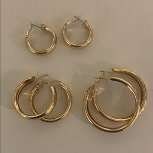 gold hoop earrings